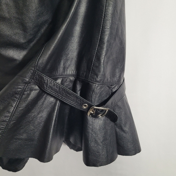 North Bound Leather Flounce Skirt - Picture 3 of 8